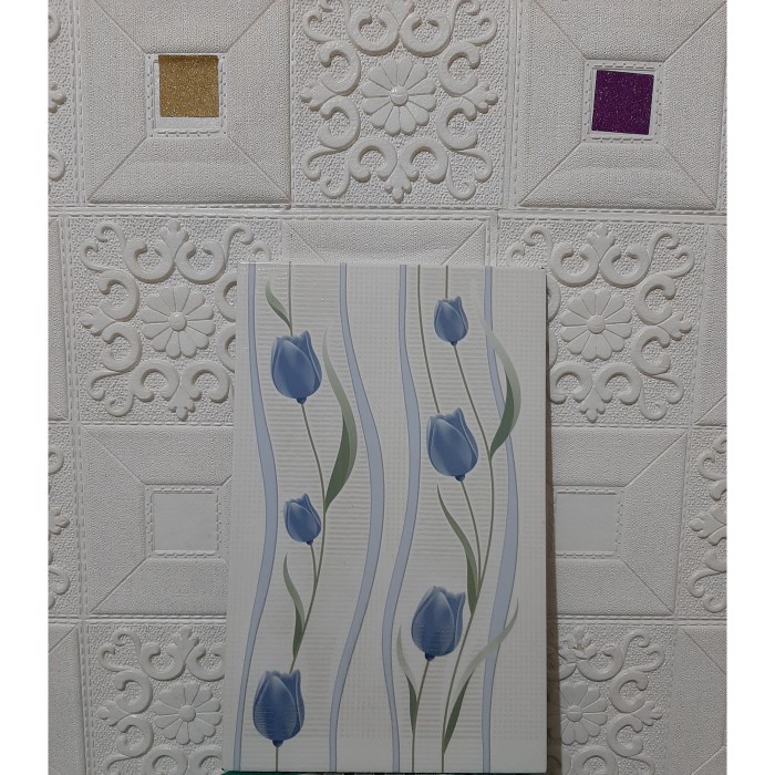 KERAMIK DINDING 25X40 REBECCA BLUE GLOSSY - ROSALIA