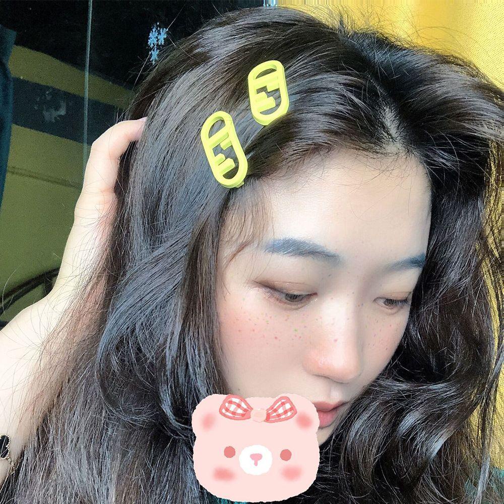 Needway Aksesoris Rambut Wanita Kepribadian Manis Bang Klip Warna-Warni Logam Jepit Rambut Klip Samping Properti Foto Gaya Korea Jepit