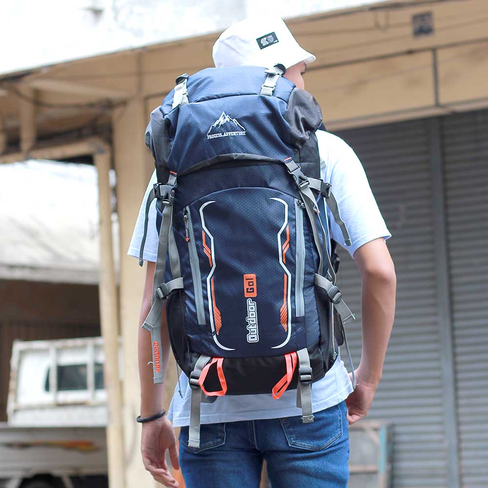 Justrue Lupus Tas Gunung 60 Liter Ransel Keril 60L Biru 123