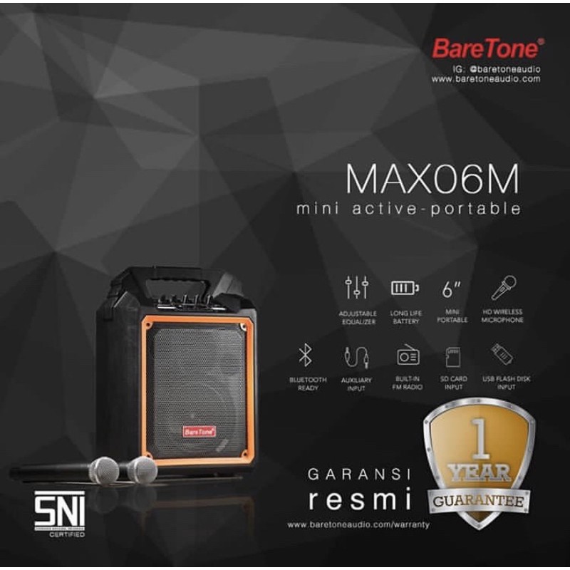 speaker baretone max 06 m . baretone max06m . speaker baretone 6 inch