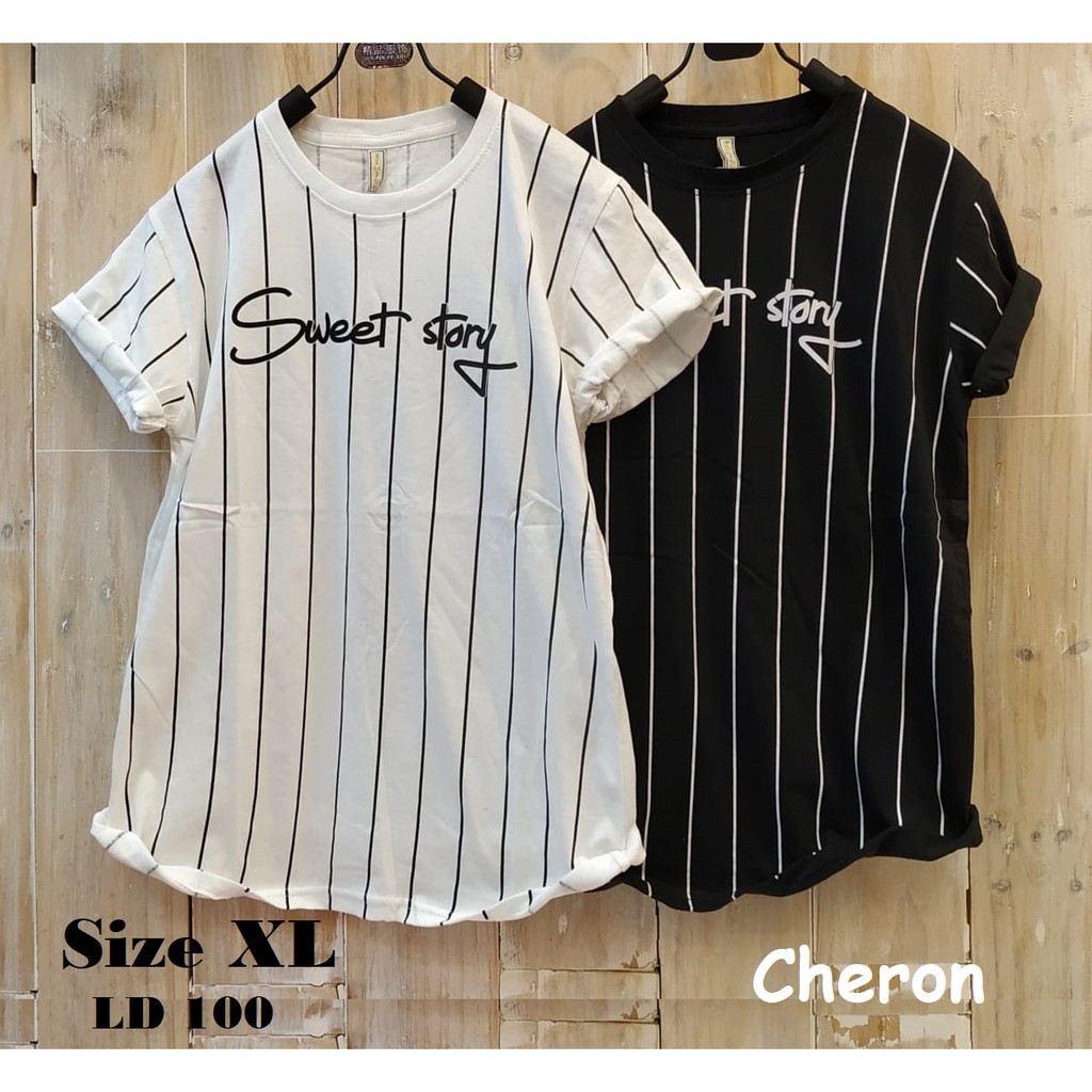 CHERON 16827 Kaos Cewek Fit XL Tshirt Distro Baju Atasan CHERON 16827 Kaos Cewek Fit XL Tshirt Distro Baju Atasan