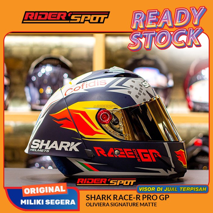 Helm Motor SHARK Race R Pro GP Oliveira Signature Matt Racing Helmet
