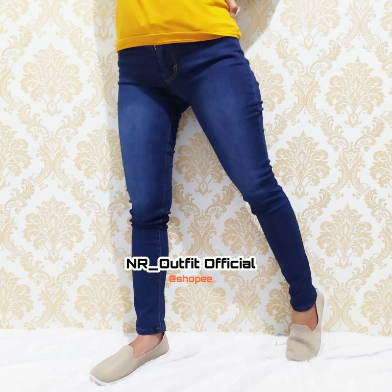 Celana Panjang Wanita Soft Jeans Skinny Cewek Bahan Karet Melar Legging Jegging Sprot PRD NR_Outfit Official COD