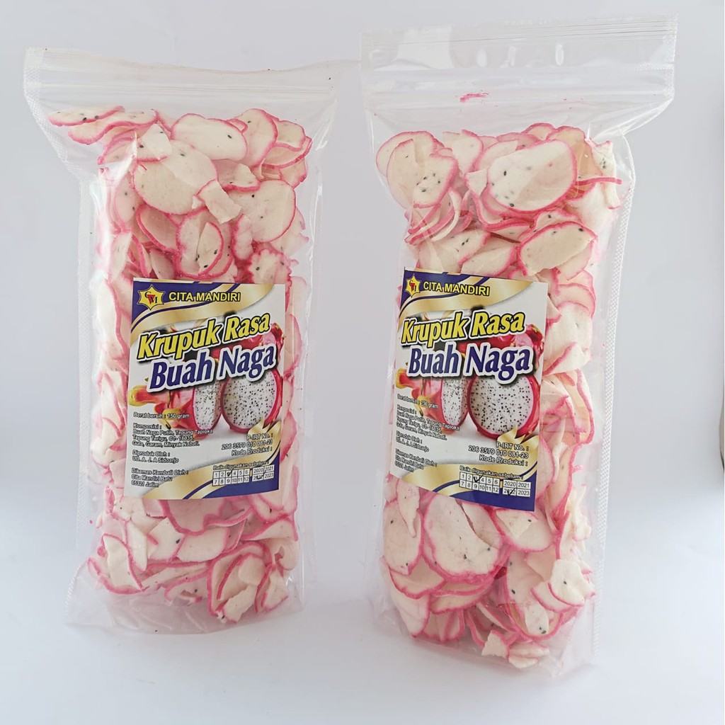 

Keripik Kerupuk Rasa Buah Naga Original Gurih Renyah Nikmat Kemasan 150 Gram