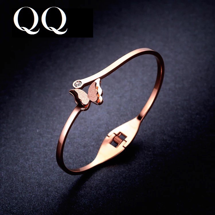 Gelang Titanium Premium+ Gold plated 18k Model Butterfly