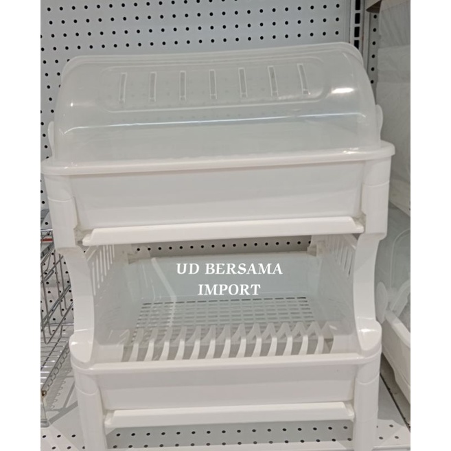 Rak Piring Plastik 2 Susun Dish Rack Krischef