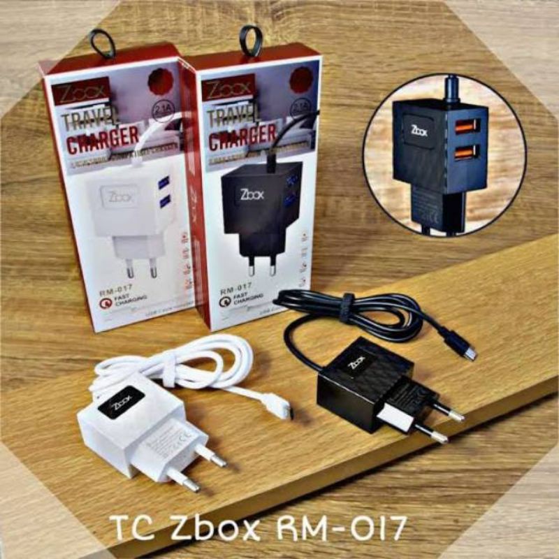 CHARGER/TC ZBOX RM 017 + LED 2.1A FAST CHARGING 2 USBINCLUDE KABEL MICRO