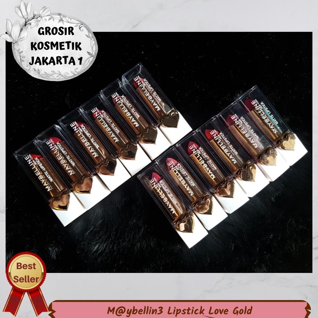 COD Ecer Grosir 12 pcs (LUSIN) Maybelline Lipstick Love Gold - Lipstick Maybelline - Lip Stick Maybe