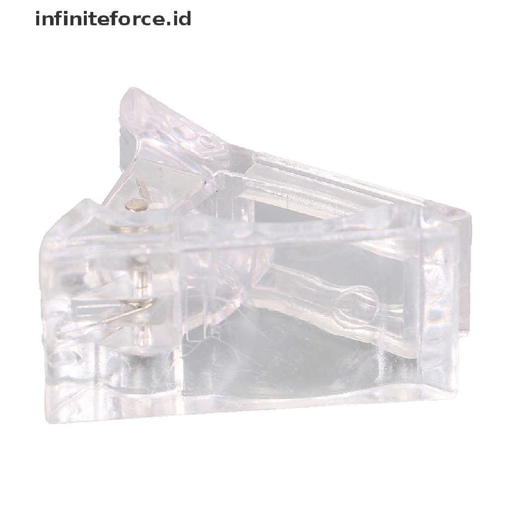 (infiniteforce.id) 5pcs / Set Klip Jepitan Kuku Palsu Bahan Plastik Untuk Nail Art UV Gel