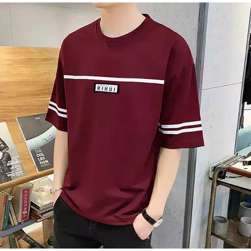 COD-baju pria terbaru baju keren size M|L ,XL,XXL baju rihui pendek baju terlaris fashion pria kekinian -covid.fashion