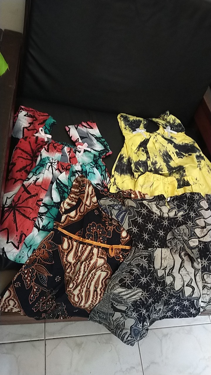 Dress Batik Katun Anak Tanpa Lengan