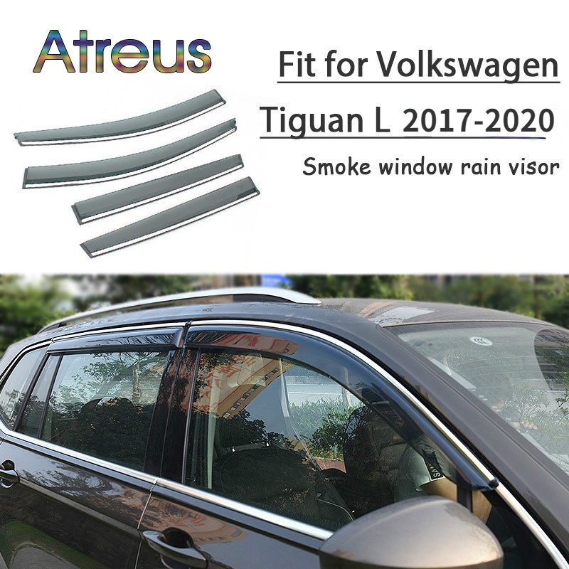 1 Set Visor Jendela Mobil Bahan ABS Untuk VW Volkswagen Tiguan MK2 2017-2020