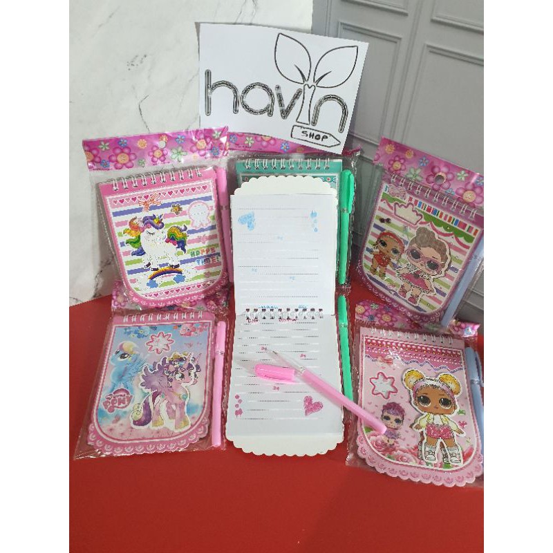 memo diary/MEMO + PEN/buku catatan anak ada bonus pulpen/memo lucu/notes BTS BT21-2