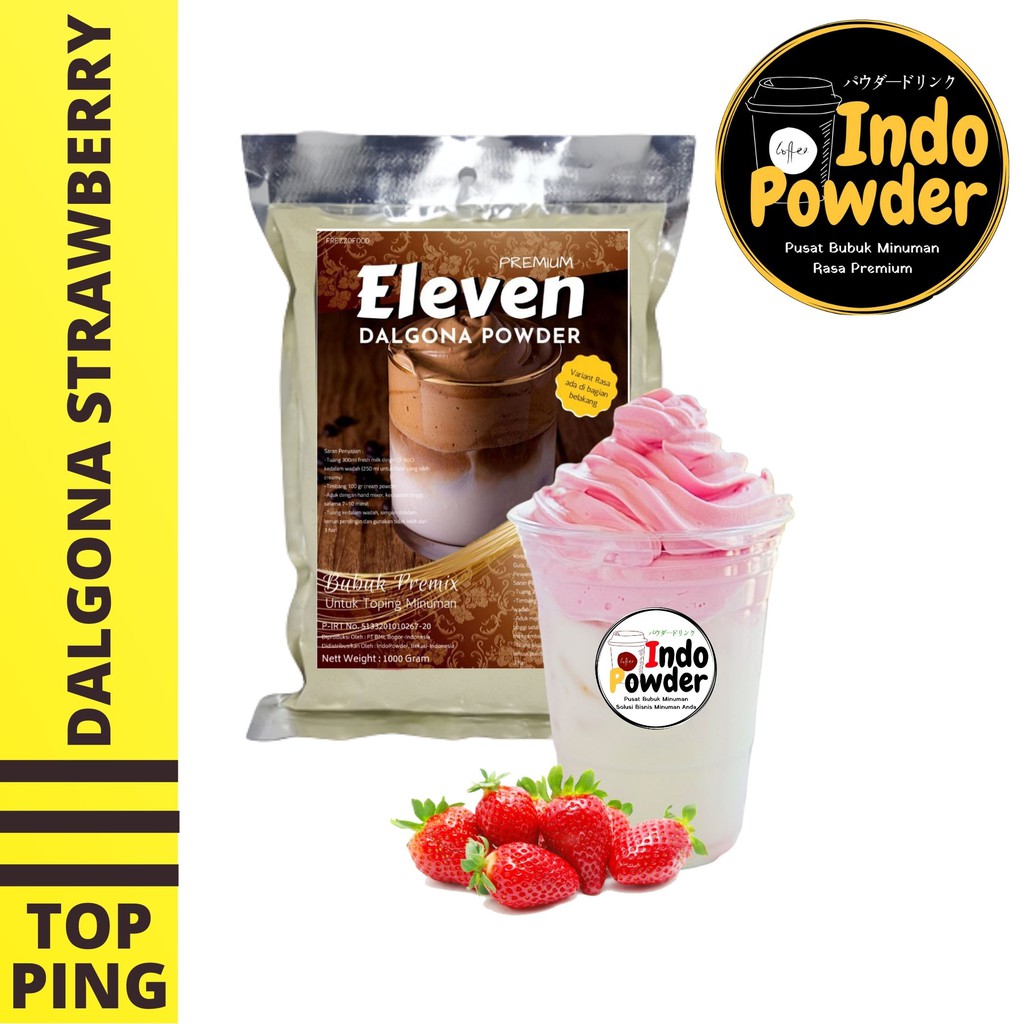 DALGONA STRAWBERRY 1Kg - Bubuk DALGONA STRAWBERRY 1Kg - DALGONA STRAWBERRY Powder 1Kg