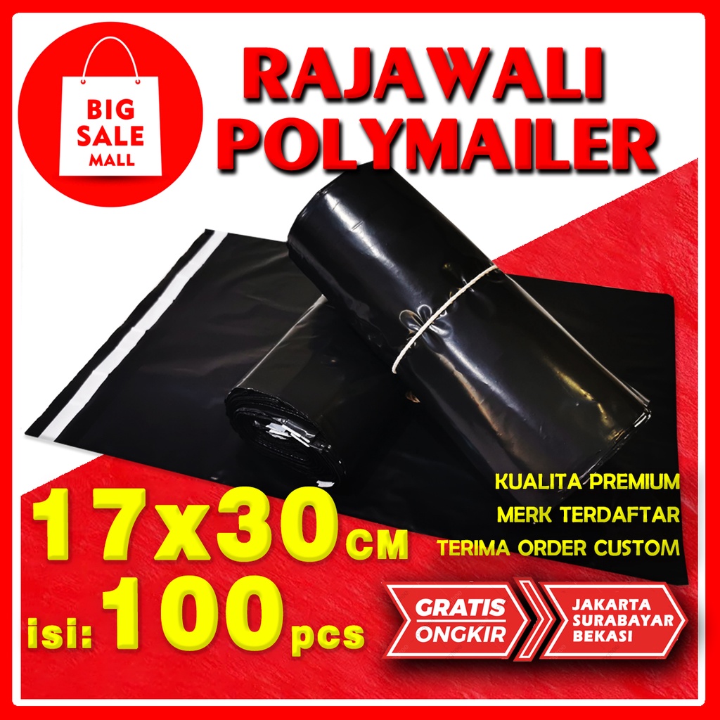 Plastik Polymailer 16x20/17x30/20x30/ Isi 100pcs Rajawali Permium /Pinus Ekonomi Warna Plastik Packing Online Shop Perekat lem Kuat