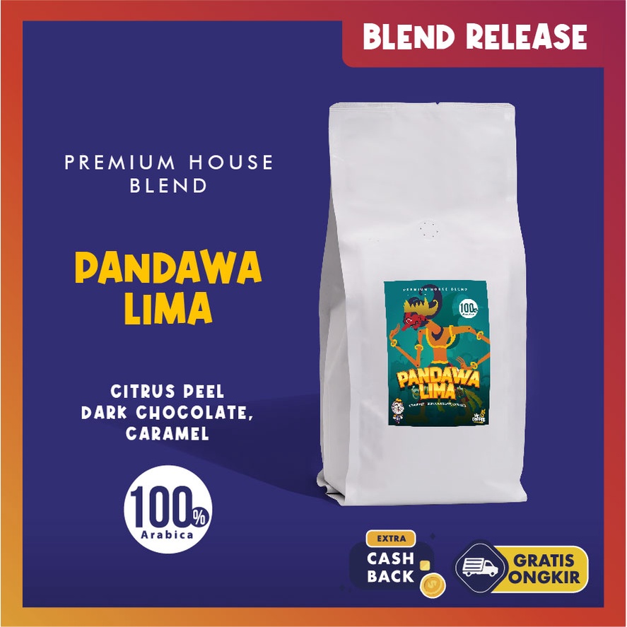 

PANDAWA 5 PREMIUM House blend 100% Biji Kopi Arabika 1kg mrocoffee