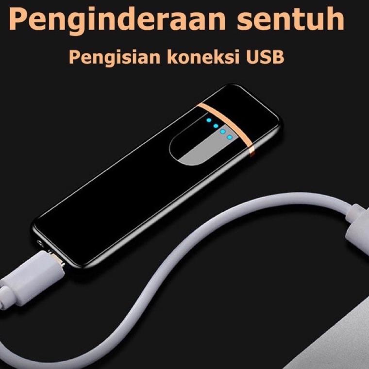 [KODE PRODUK MMN92] Grosir Korek Api unik elektrik kecil fingerprint touch sensor led screen dy 168 