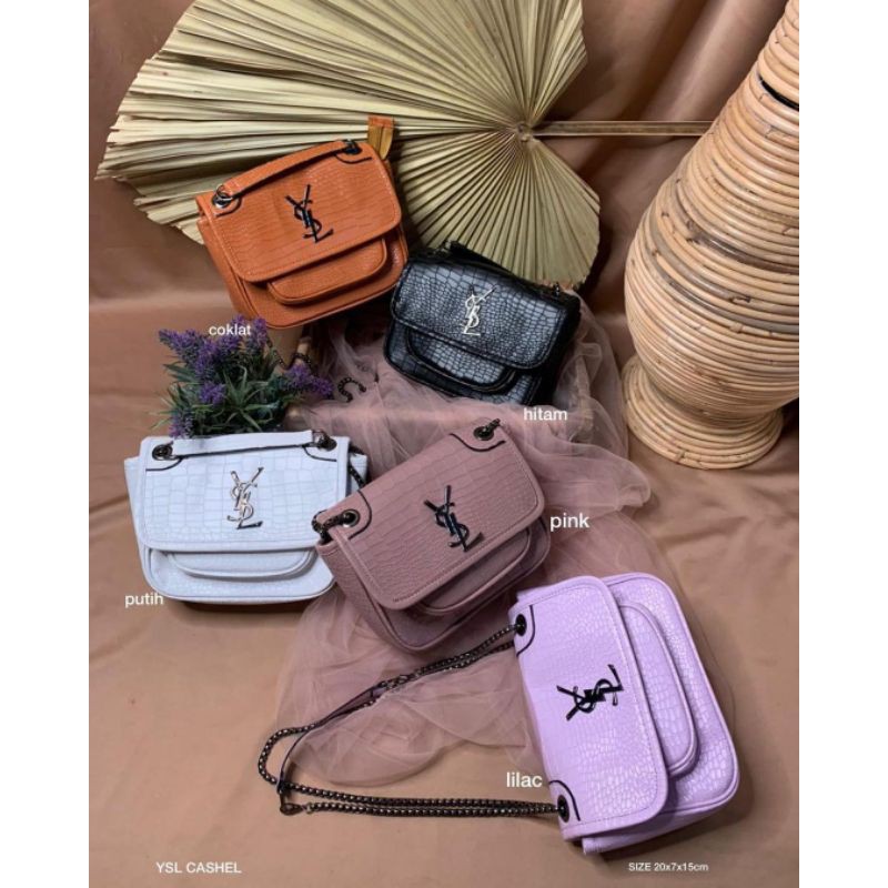 tas selempang - YSL CROCO