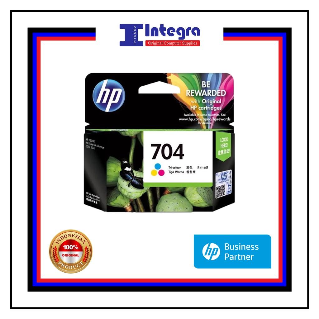 Tinta HP 704 Colour / Warna Original Cartridge - CN693AA