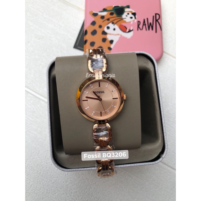 Jam tangan FossilOriginal BQ3206 Rosegold