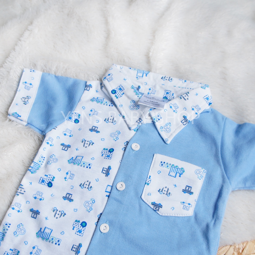 DUCK DUCK Setelan Baju Bayi Tangan Pendek - Motif Car