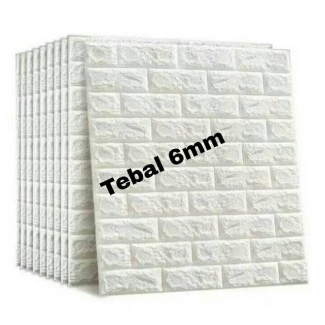 Wall Foam Bata Putih 70x77cm tebal 6mm | Shopee Indonesia