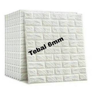Wall Foam Bata Putih 70x77cm tebal 5 6mm Shopee Indonesia