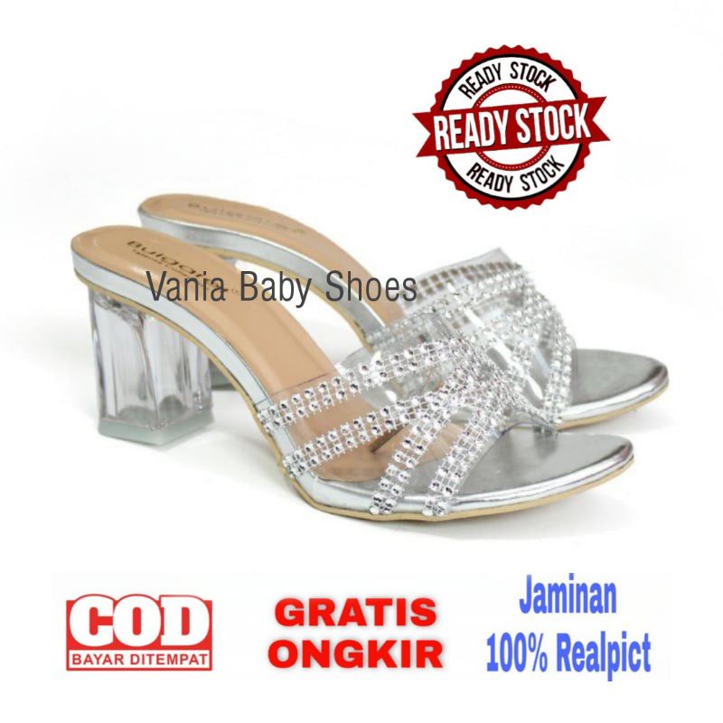 sepatu hak kaca/sepatu hak tahu sepatu hak tali/sandal hak kotak/hak wanita murah/ sepatu hak 3cm