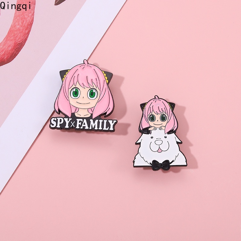 Bros Pin Enamel Desain Karakter Kartun Anime Spyxfamily Anya Forger Yorger Untuk Hadiah Teman