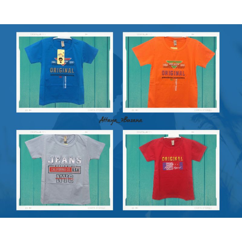 KAOS IMPORT EMBOS/TIMBUL PREMIUM ANAK LAKI LAKI