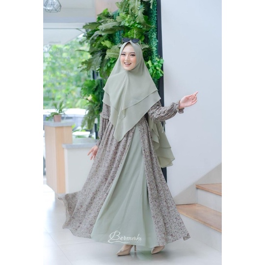 Gamis  set syari alana luna by bermerks / GAMIS ceruty bandydoll premium