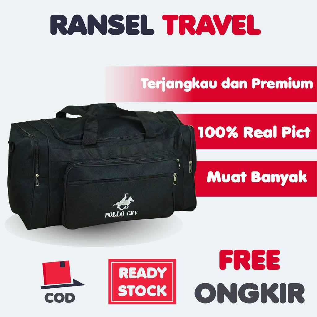 Tas Travel Pakaian Jinjing Baju Pria Cowok Cewek Piknik Mudik Fold Bag