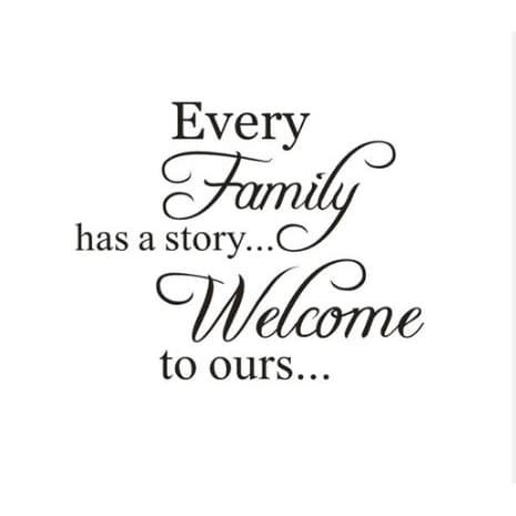 Wall Decal - Stiker Dinding &quot;EVERY FAMILY HAS A STORY...&quot;