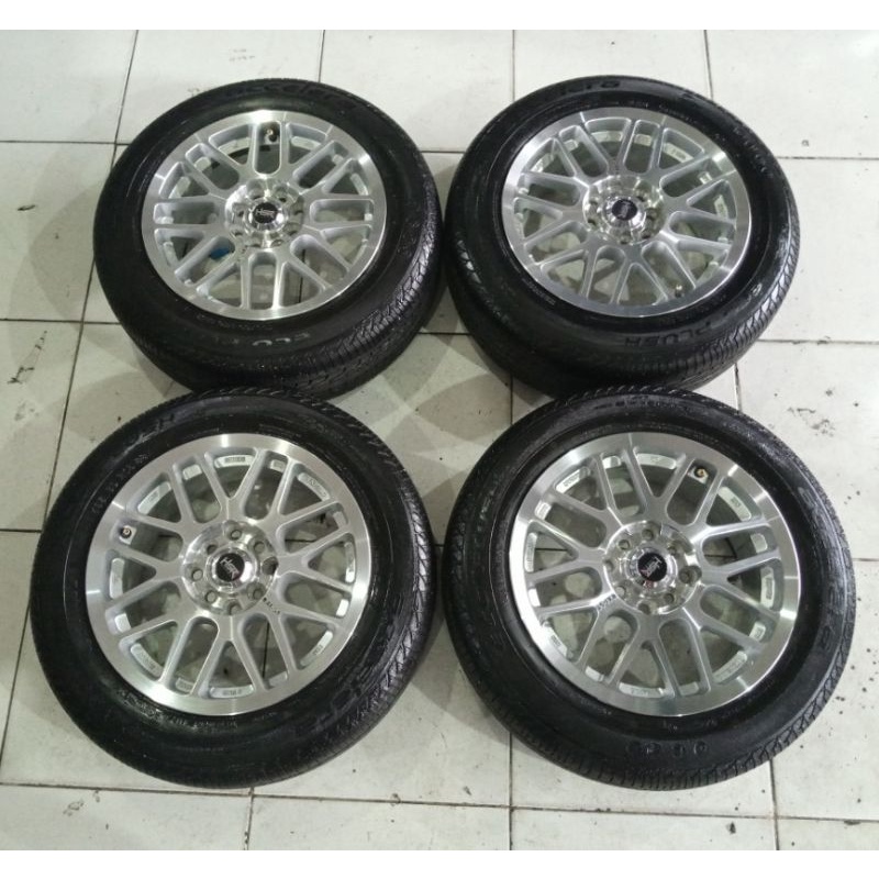 velg variasi pelek mobil bekas Rai-s1(HSR) Ring 15 h4x100/114 + ban eco 195 60 r16 buat brio agya ja