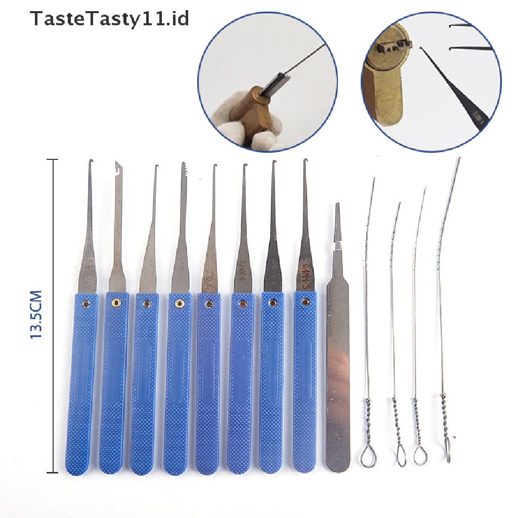 【TasteTasty】 13Pcs/set Lock Repair Pick Professional Remove Broken Key Tool Locksmith Supply .