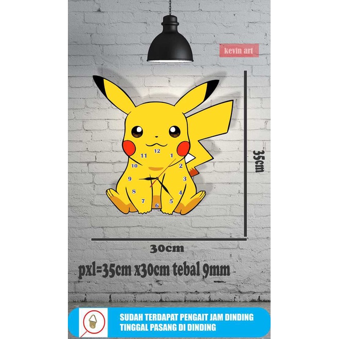 Jam Dinding Unik Minimalis Karakter Pokemon Pikachu Animasi Anak Lucu Keren Custom Besar 3d Dekorasi Dinding Murah Tempel Tembok Nyala Hiasan Dinding Kamar Tidur Aesthetic Modern Mewah Koleksi Pernak Pernik Hadiah Kado Ulang Tahun Murah Kevinart Terlaris