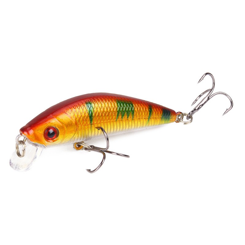 New 10Pcs 7cm/7.6g Minnow Umpan Pancing Swimbait Fishing Lure Ikan Bass Floating Bait Kail