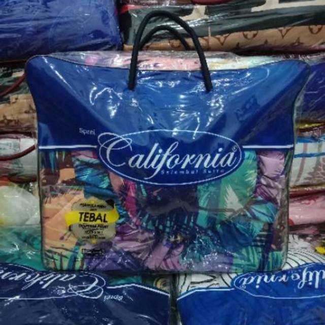 Bedcover California King Rumbai Ukuran 180x200 cm Katun Selembut Sutra Kualitas Premium