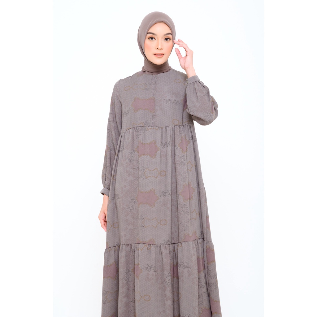 baju gamis wanita dress muslim terbaru ZM Zaskia Mecca - Bien Silver Gamis - Romansa Khatulistiwa ba