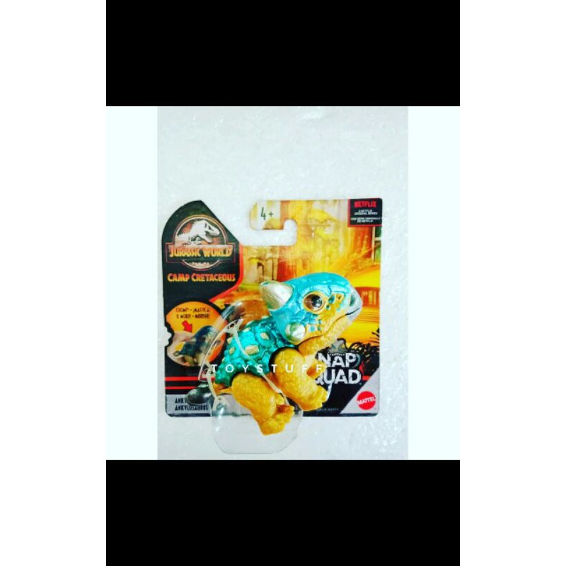 mainan action figure dinosaurus snap squad ankylosaurus bumpy ankylosaurus rugoso