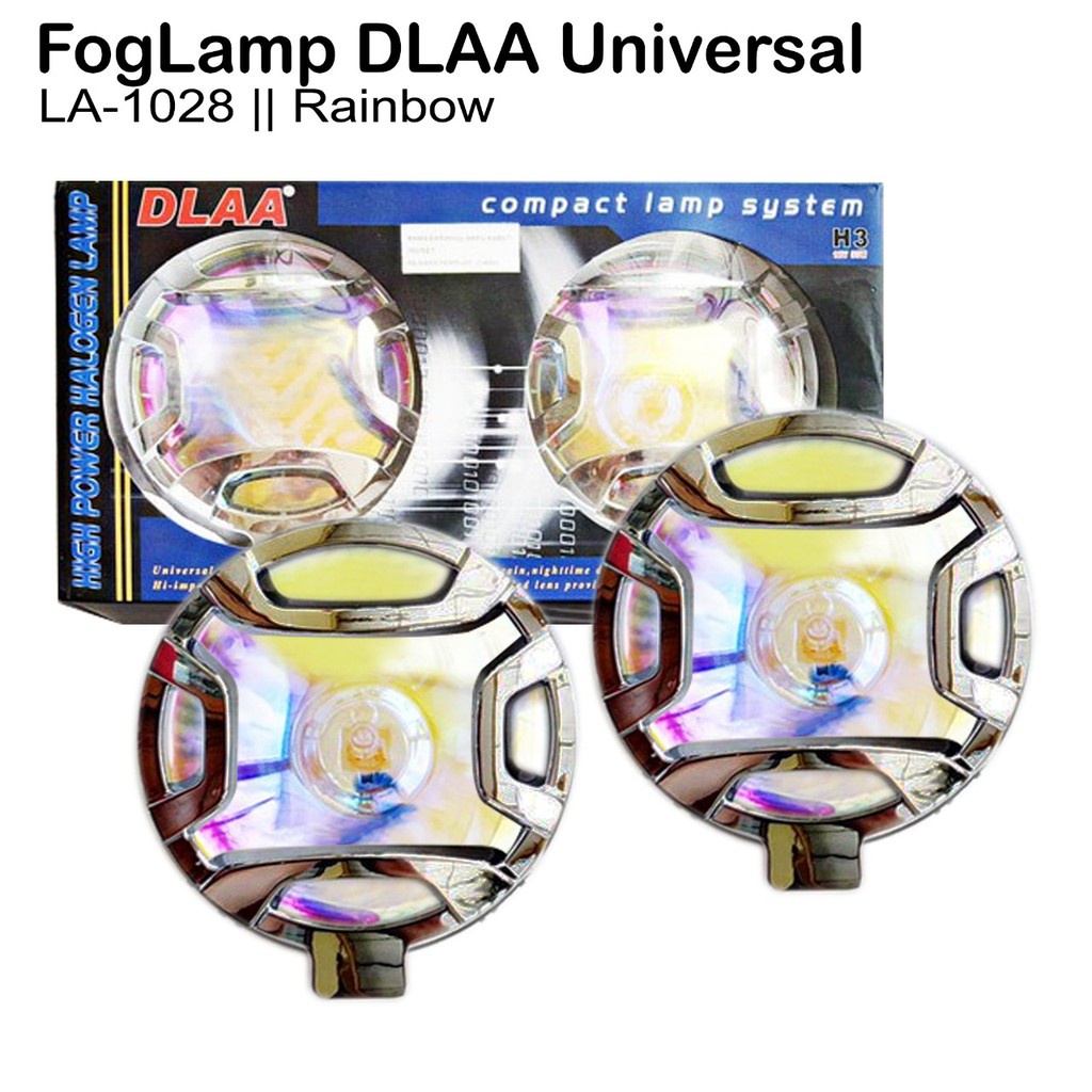 FOGLAMP / LAMPU TEMBAK LA 1028 CLEAR RAINBOW YELLOW UNIVERSAL