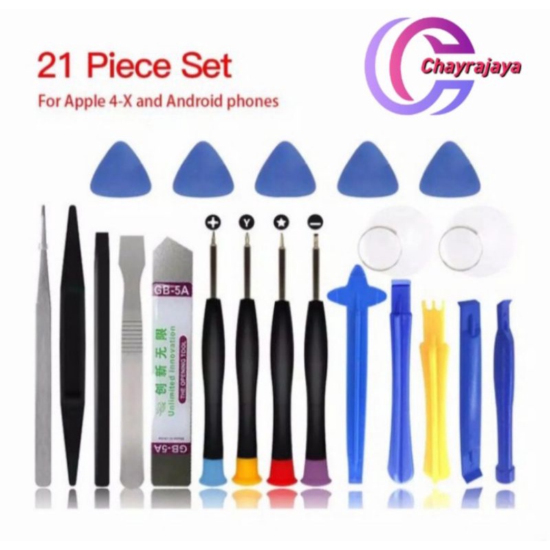 Obeng Set 21in1 Alat Servis Hp Android Iphone Tab Pembuka Lcd Hp