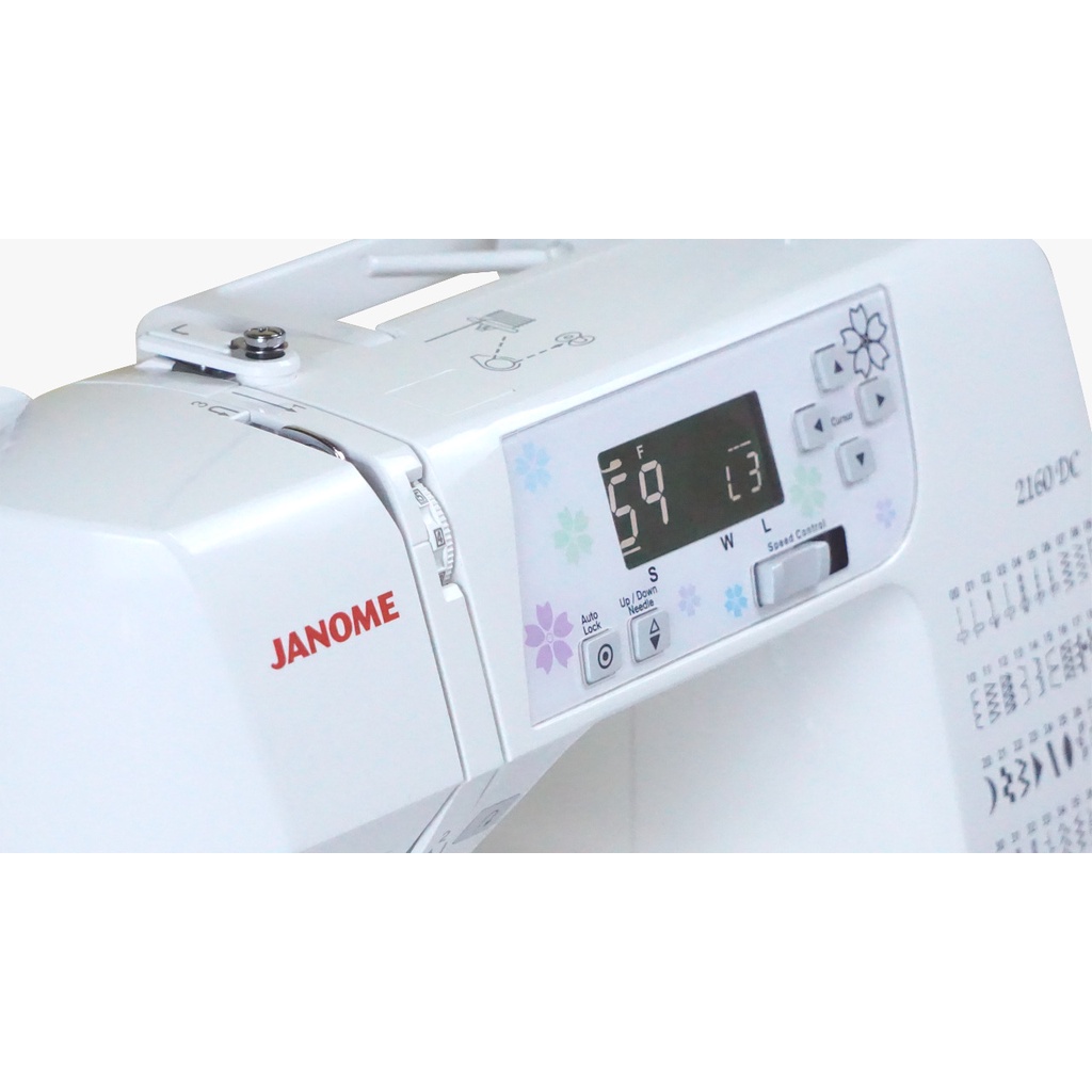 mesin jahit janome 2160dc model komputer - putih