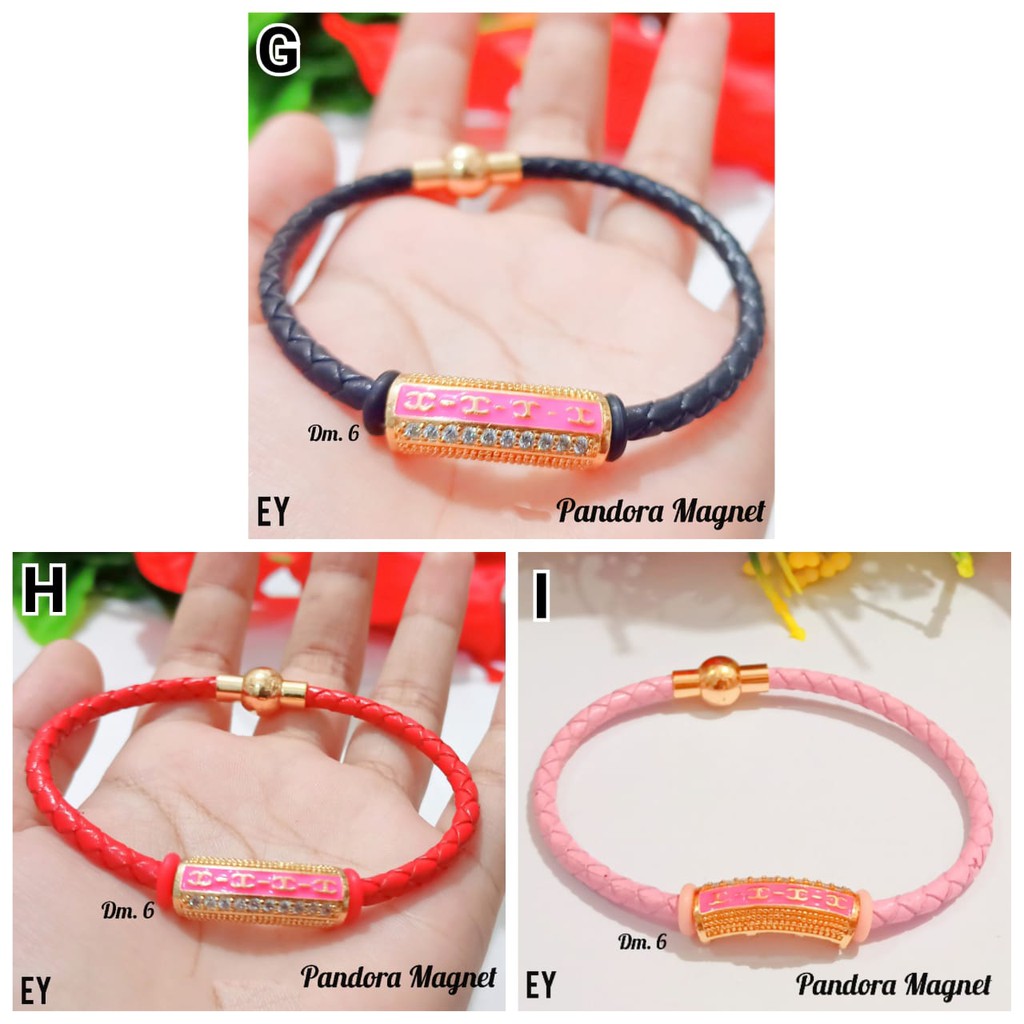 Gelang Pandora Kunci Magnet Varian Motif Perhiasan wanita Zircon (COD)