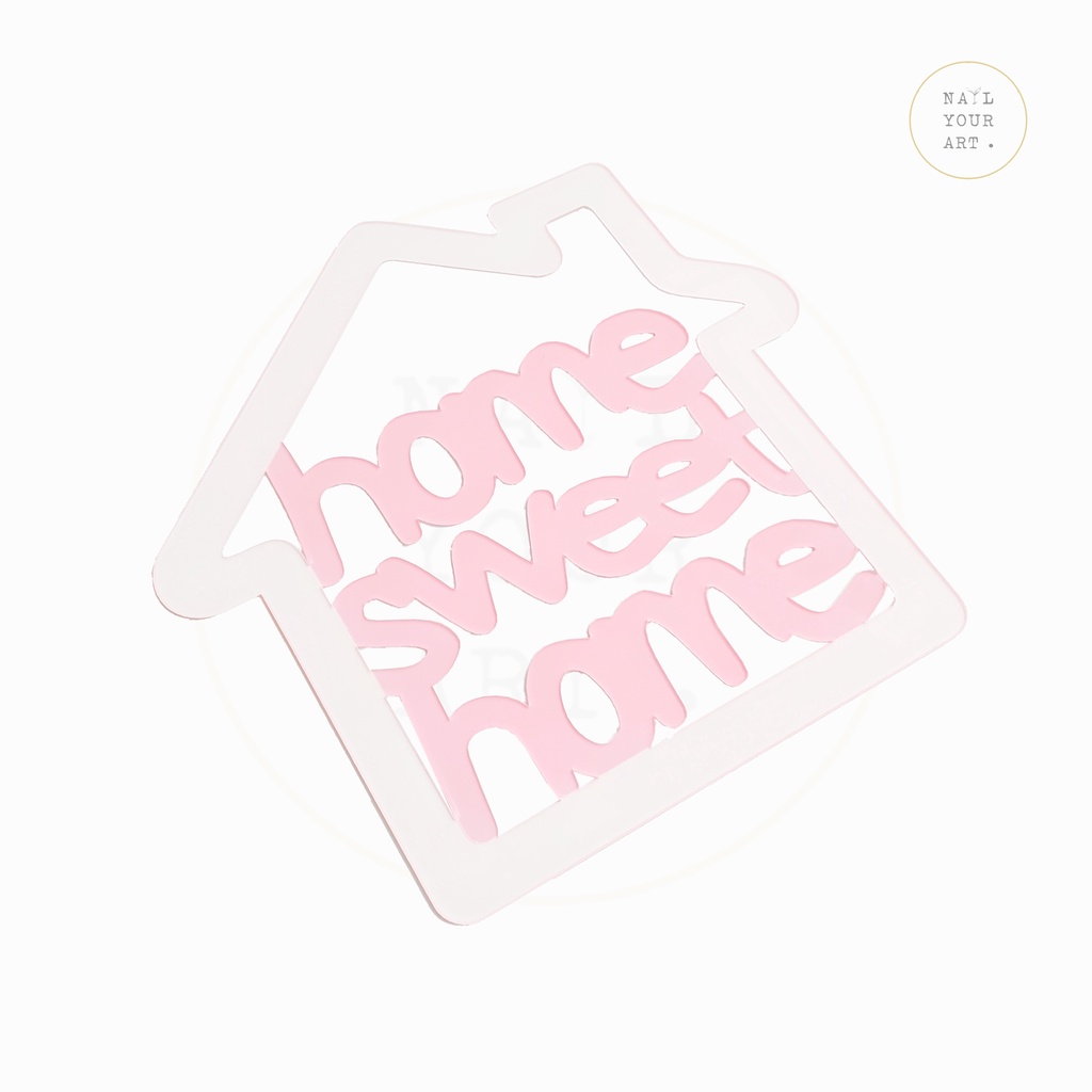 Hiasan Dinding / Pintu Tempel - HOME SWEET HOME - PINK HSH02