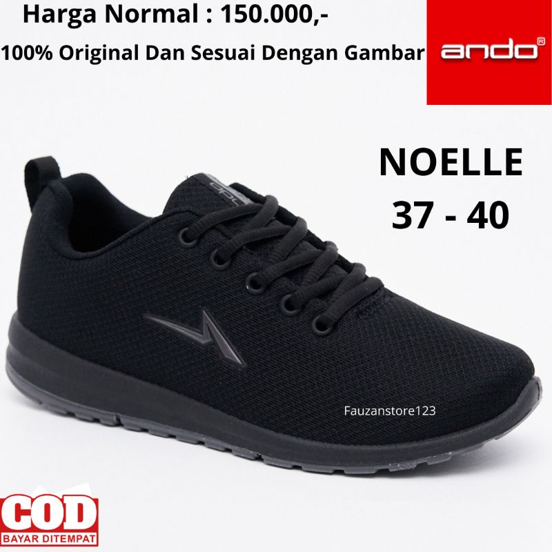 SEPATU SNEAKER SEKOLAH ANAK LAKI PEREMPUAN ANDO DAMARA ZORA SIP37 SAGA NOELLE MIA SIP38 SHINAZ HITAM POLOS SD SMP SMA ORIGINAL