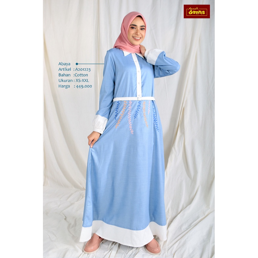 COD Abaya Dannis A 2012231 Original Dress Kekinian Dannis Baju Syar'i Kekinian Gamis Murah Abaya Dan