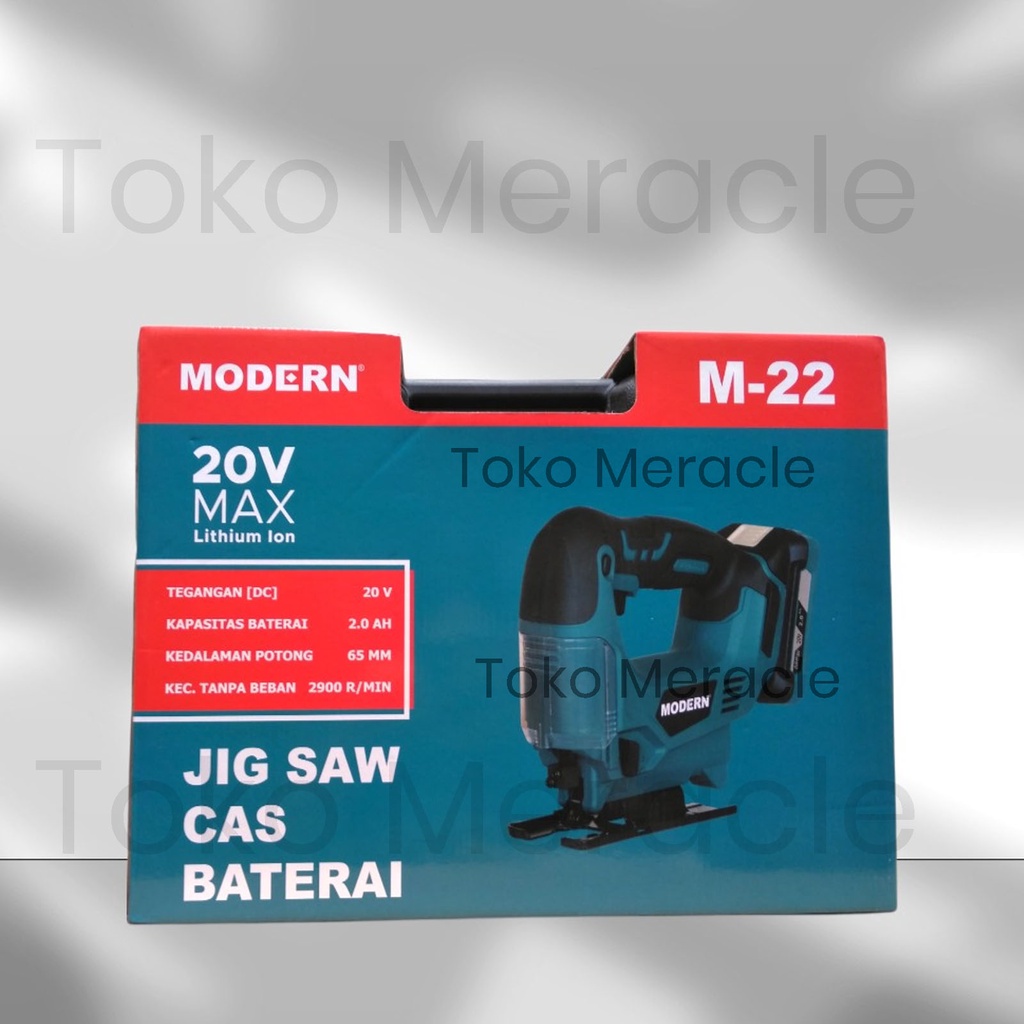 Modern Mesin Jigsaw M-22 - Cordless Jigsaw M22 20V 1Baterai