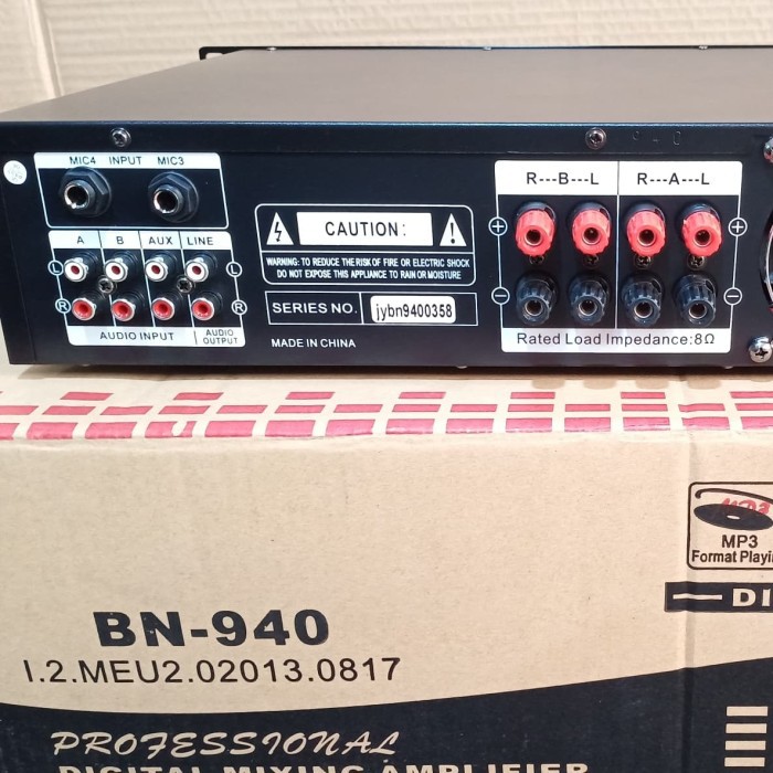 BLACK SPIDER BS BN 940 POWER AMPLIFIER SOUND SYSTEM AMPLI