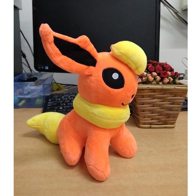 Boneka Flareon 18cm/07'/boneka teman pokemon/boneka pikachu/boneka lucu/kado ultah/Boneka Pokemon